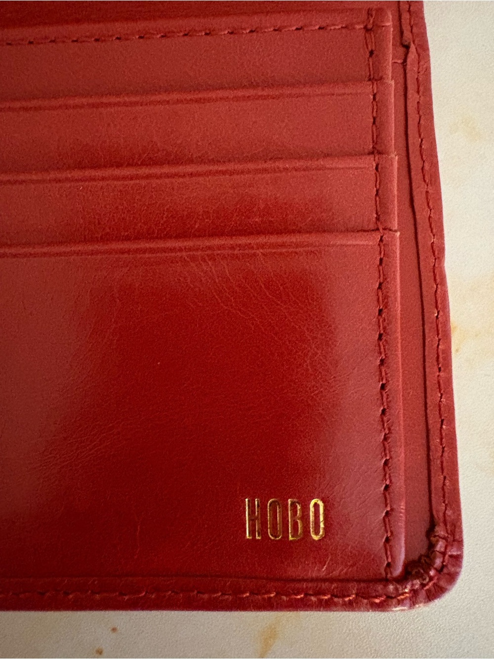 HOBO Red Leather Continental Wallet - Picture 3 of 4
